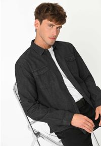 Volcano - Koszula jeansowa, Regular Fit, K-TENY. Okazja: na co dzień. Materiał: jeans. Styl: casual, klasyczny