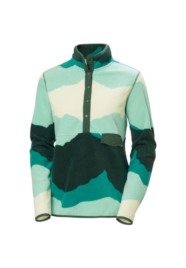 Damska bluza dresowa Helly Hansen Maridalen. Kolor: niebieski. Materiał: dresówka. Wzór: nadruk. Sport: turystyka piesza