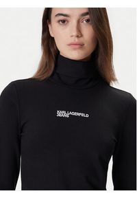 Karl Lagerfeld Jeans Golf A4W17015 Czarny Slim Fit. Typ kołnierza: golf. Kolor: czarny. Materiał: wiskoza #3