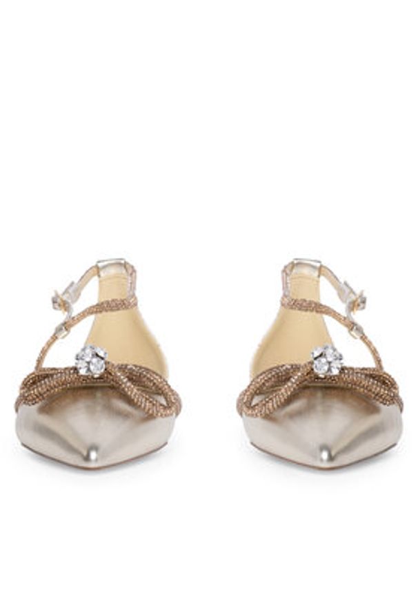 Eva Minge Sandały COMO-V1381-813-1 Złoty. Kolor: złoty. Materiał: skóra