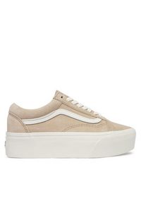 Vans Tenisówki Old Skool Platform VN0009PZ4MG1 Beżowy. Kolor: beżowy. Materiał: skóra, zamsz. Obcas: na platformie #3