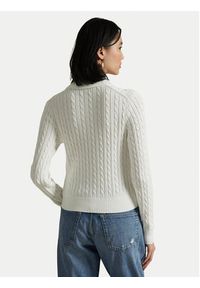 Polo Ralph Lauren Kardigan 211971881001 Biały Slim Fit. Typ kołnierza: polo. Kolor: biały. Materiał: bawełna #3