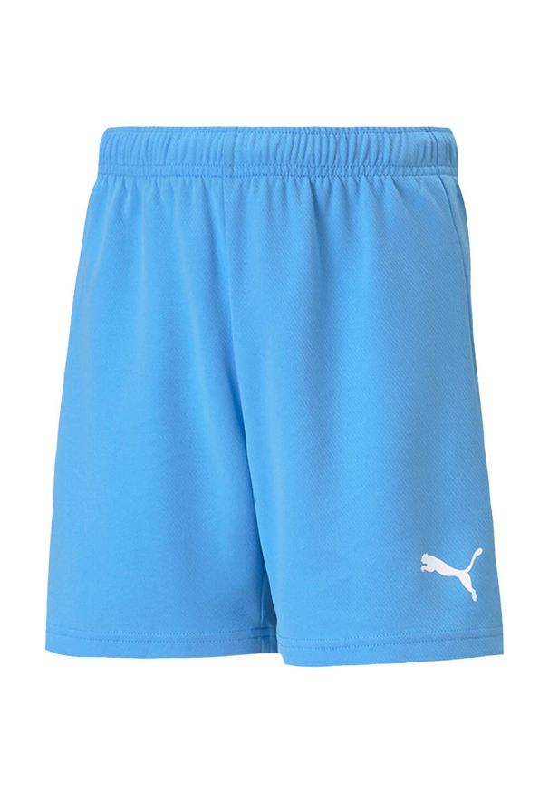 Puma - Spodenki TeamRISE Dla Dzieci. Kolor: niebieski. Styl: sportowy. Sport: turystyka piesza