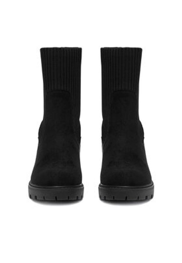 DeeZee Botki HX22060-52 Czarny. Kolor: czarny. Materiał: materiał