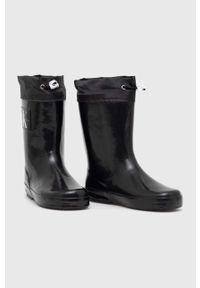 Calvin Klein Jeans kalosze dziecięce kolor czarny. Kolor: czarny. Materiał: materiał, guma. Szerokość cholewki: normalna. Wzór: gładki #3
