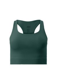 GIRLFRIEND COLLECTIVE - Damski Biustonosz Paloma Ribbed Racerback Bra. Kolor: zielony