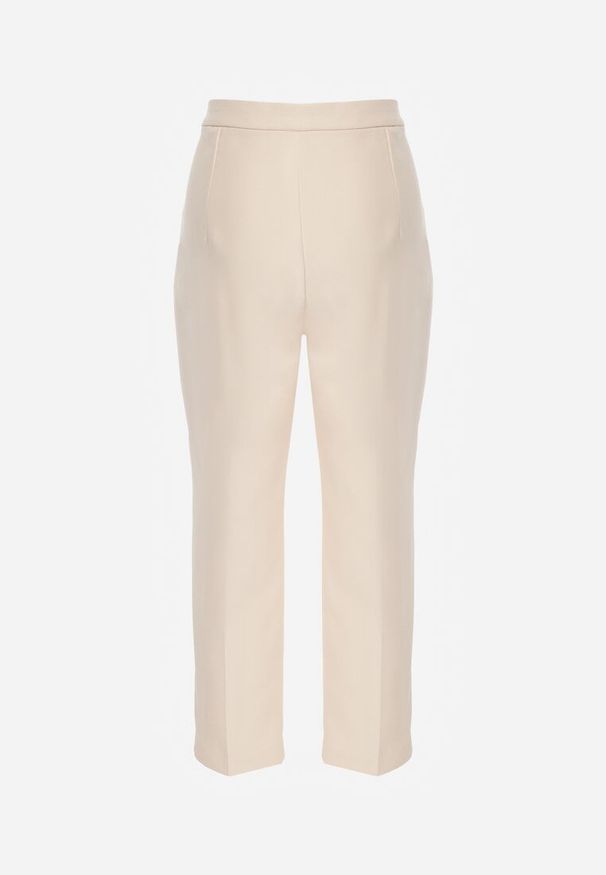 Renee - Beżowe Klasyczne Spodnie VICES Garniturowe High Waist Dimaia. Okazja: na komunię, na co dzień, na imprezę, do pracy, na spotkanie biznesowe. Stan: podwyższony. Kolor: beżowy. Styl: klasyczny