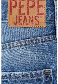Pepe Jeans Szorty jeansowe damskie gładkie medium waist. Okazja: na co dzień. Kolor: niebieski. Materiał: tkanina. Wzór: gładki. Styl: casual #3