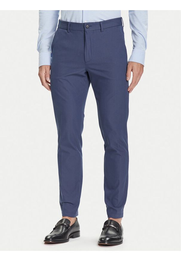 BOSS Chinosy P-Kaiton1 50543945 Błękitny Slim Fit. Kolor: niebieski. Materiał: bawełna