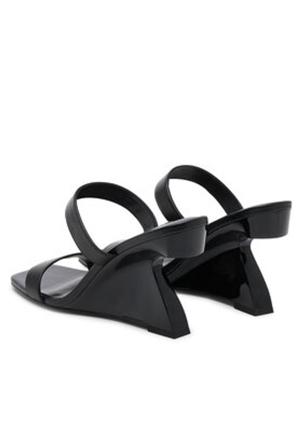 Karl Lagerfeld - KARL LAGERFELD Klapki KL34611 Czarny. Kolor: czarny. Materiał: skóra