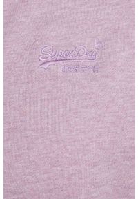 Superdry bluza damska kolor różowy z aplikacją. Kolor: różowy. Materiał: bawełna. Długość rękawa: długi rękaw. Długość: krótkie. Wzór: aplikacja #5