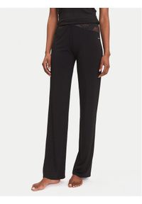 BOSS Spodnie piżamowe Peony 50545596 Czarny Relaxed Fit. Kolor: czarny