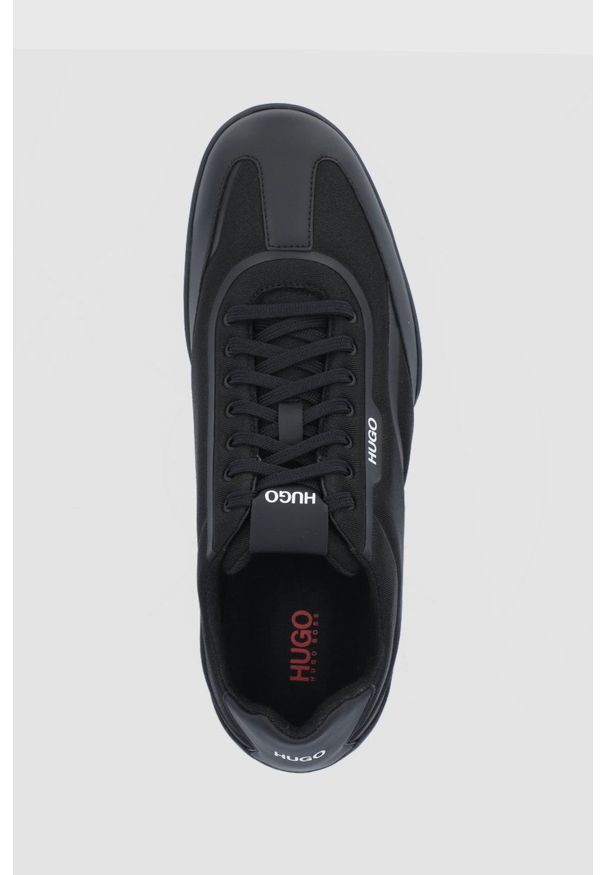 Hugo - Buty. Nosek buta: okrągły. Zapięcie: sznurówki. Kolor: czarny. Obcas: na obcasie. Wysokość obcasa: niski