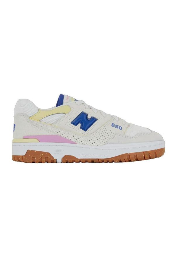 Buty New Balance 550 beżowe. Kolor: beżowy, niebieski, wielokolorowy, żółty. Materiał: skóra
