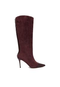 Eva Minge Kozaki EO-EDITH-GLC9177-17-861 Bordowy. Kolor: czerwony. Materiał: zamsz, skóra #1