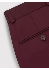 Pako Lorente - PAKO LORENTE – Spodnie garniturowe w kolorze burgundowym. Kolor: czerwony. Materiał: poliester, wełna. Styl: młodzieżowy, elegancki #8