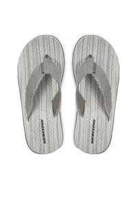 skechers - Skechers Japonki Tantric-Fritz 205098/GRY Szary. Kolor: szary. Materiał: materiał