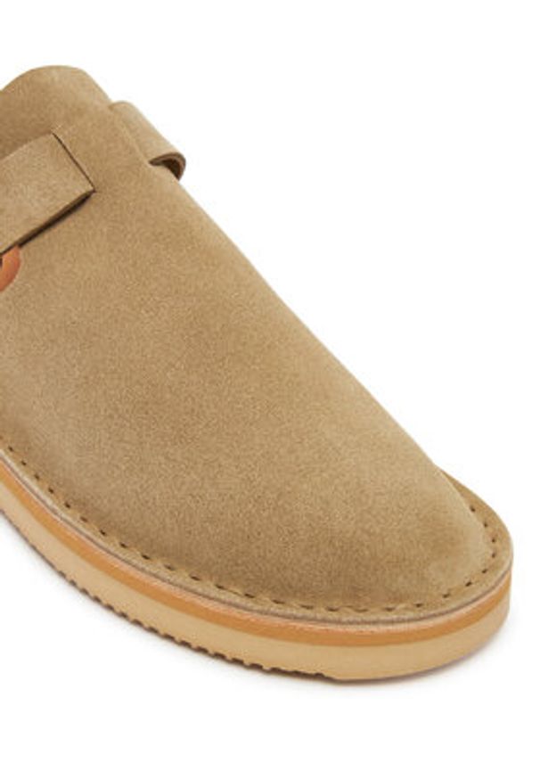 Fracap Klapki S100 Brązowy. Kolor: brązowy. Materiał: zamsz, skóra