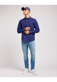 Lee - LEE PATCH SHIRT MĘSKA KOSZULA ELEGANCKA MEDIEVAL BLUE 112349964. Styl: elegancki #3