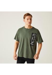 Aramon CLR Regatta męska turystyczna koszulka. Kolor: zielony. Materiał: bawełna. Długość rękawa: krótki rękaw. Długość: krótkie #1