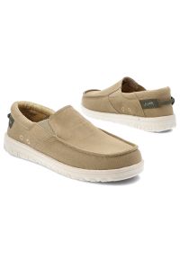 Beżowe Półbuty Jeep Wsuwane Obuwie Męskie. Okazja: na co dzień. Zapięcie: bez zapięcia. Kolor: beżowy. Materiał: materiał, jeans. Styl: casual #5