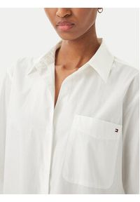 TOMMY HILFIGER - Tommy Hilfiger Koszula WW0WW45612 Biały Regular Fit. Kolor: biały. Materiał: bawełna #4