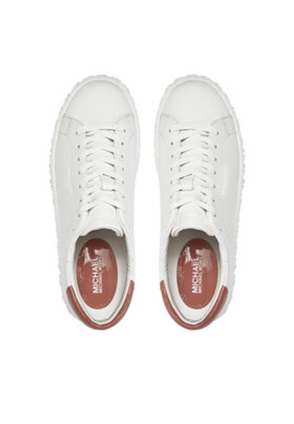 MICHAEL Michael Kors Sneakersy Grove Lace Up 43R4GVFS1L Różowy. Kolor: biały. Materiał: skóra