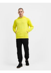 4f - Spodnie casual joggery męskie. Kolor: czarny. Materiał: tkanina, materiał, bawełna