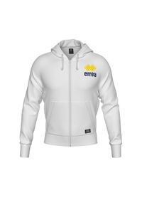 ERREA - Dziecięca rozpinana bluza z logo Errea Essential 71. Kolor: biały. Wzór: kolorowy #1