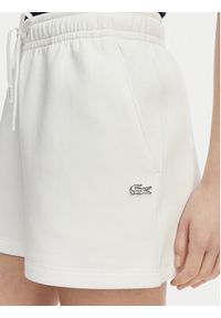 Lacoste Szorty sportowe GF9991 Biały Regular Fit. Kolor: biały. Materiał: bawełna #3