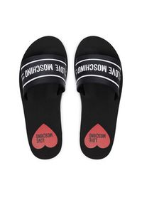 Love Moschino - LOVE MOSCHINO Klapki JA28334G0MIX6000 Czarny. Kolor: czarny. Materiał: materiał #3
