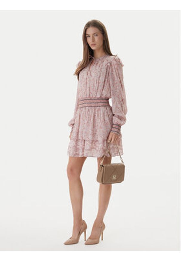 BOSS Sukienka codzienna C_Darmia 50557688 Różowy Regular Fit. Okazja: na co dzień. Kolor: różowy. Materiał: wiskoza. Typ sukienki: proste. Styl: casual