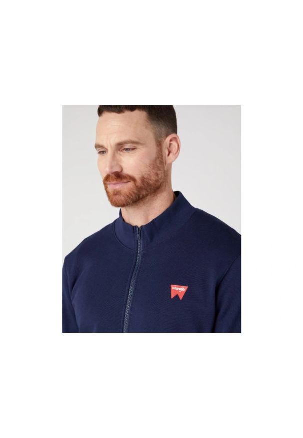 Wrangler - MESKA BLUZA WRANGLER FUNNEL NECK ZIP REAL NAVY 112341207