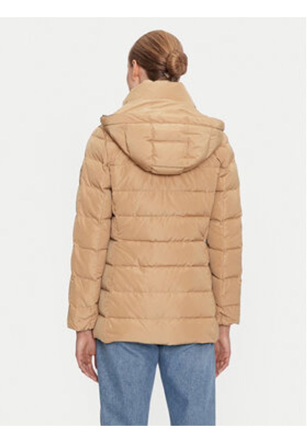 TOMMY HILFIGER - Tommy Hilfiger Kurtka puchowa WW0WW43600 Beżowy Regular Fit. Kolor: beżowy. Materiał: syntetyk