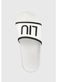 Liu Jo klapki BA2169EX102S1005 damskie kolor biały. Nosek buta: okrągły. Kolor: biały. Materiał: guma. Obcas: na obcasie. Wysokość obcasa: niski #4