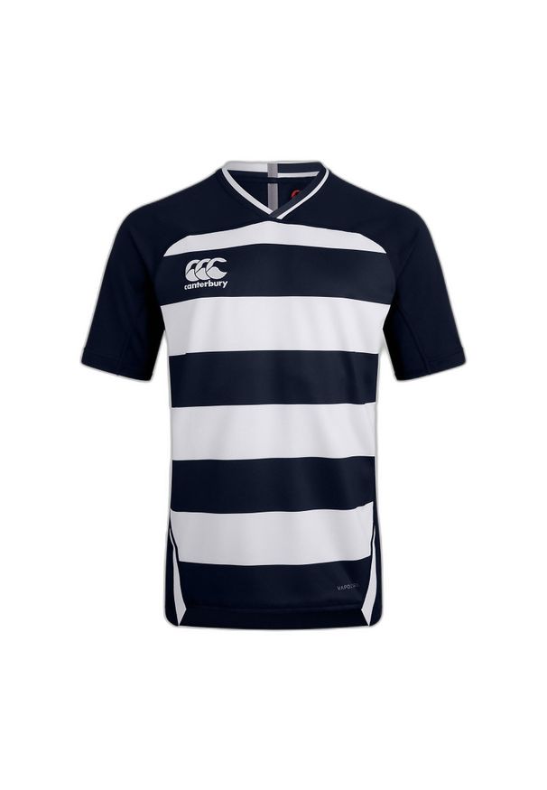 CANTERBURY - Dżersej w paski Canterbury Vapodri Evader. Kolor: wielokolorowy, niebieski, biały. Materiał: jersey. Wzór: paski