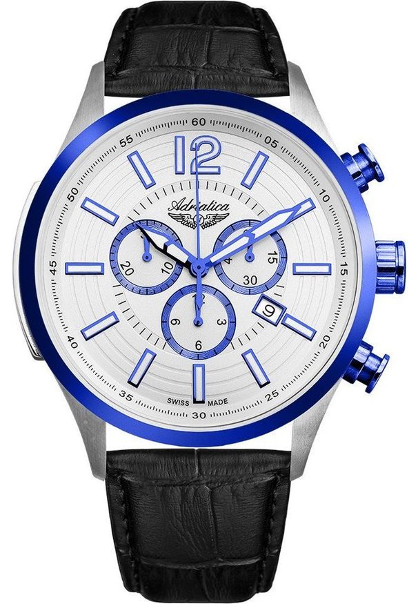 Zegarek Adriatica Zegarek męski Adriatica A8188.52B3CH czarny. Kolor: czarny