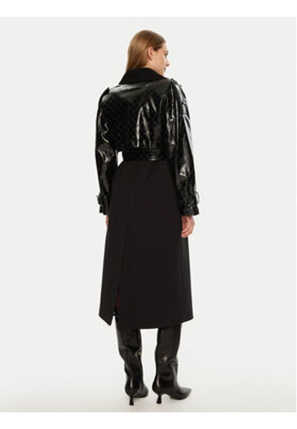 ACCESS FASHION Płaszcz przejściowy 44-9003-504 Czarny Regular Fit. Kolor: czarny. Materiał: syntetyk