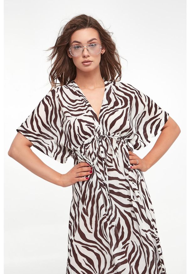 Max Mara Beachwear - Sukienka we wzory Dorotea MAX MARA BEACHWEAR