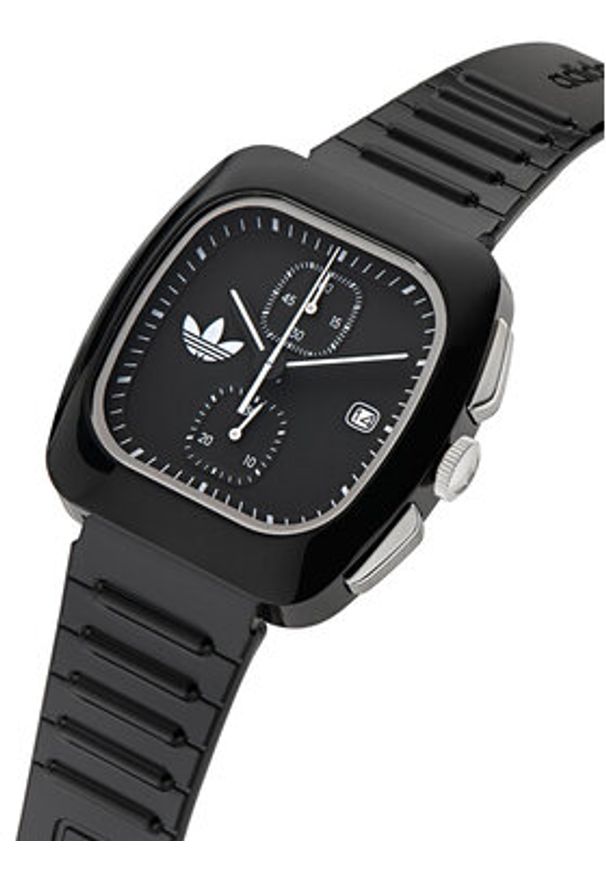 Adidas - adidas Zegarek Retro Wave Two Chrono AOSY24533 Czarny. Kolor: czarny. Styl: retro
