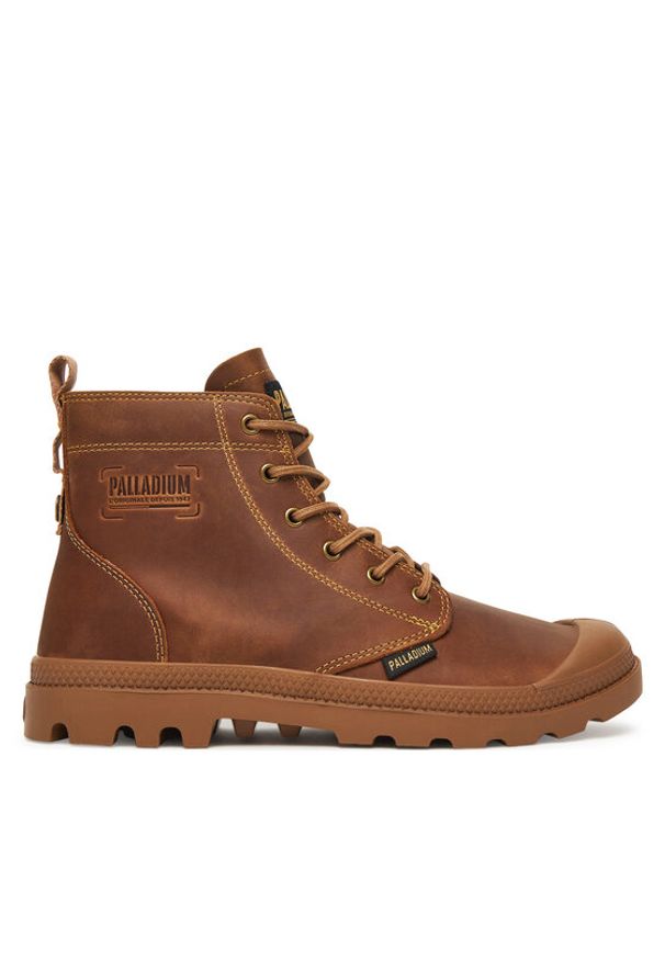 Palladium Trapery Pampa Zip Lth Legacy 79502-257-M Brązowy. Kolor: brązowy. Materiał: skóra