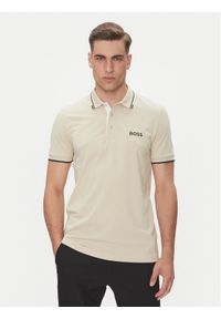 BOSS Polo Paddy Pro 50469102 Beżowy Regular Fit. Typ kołnierza: polo. Kolor: beżowy. Materiał: syntetyk