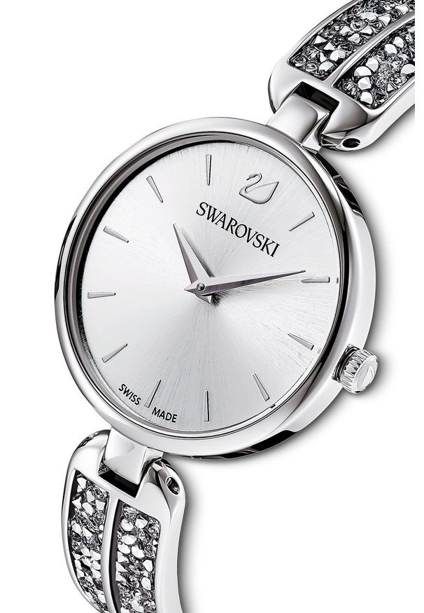 Swarovski - Zegarek 5519309. Kolor: srebrny. Materiał: materiał