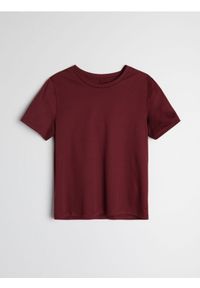 Sinsay - Bawełniana koszulka basic - pomarańczowy. Kolor: pomarańczowy. Materiał: bawełna