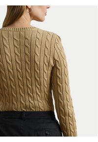 Lauren Ralph Lauren Sweter 200932223005 Beżowy Slim Fit. Kolor: beżowy. Materiał: bawełna #4