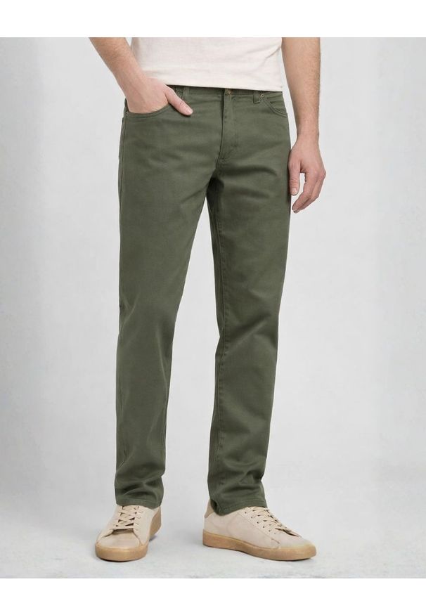 Lee - MESKIE SPODNIE LEE SLIM FIT MVP OLIVE MOSS 112376325