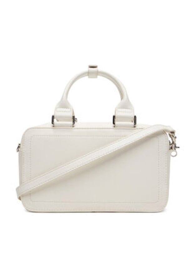 Calvin Klein Torebka Bold Ck Bauletto Crossbody LV04F3411G Biały. Kolor: biały. Materiał: skórzane