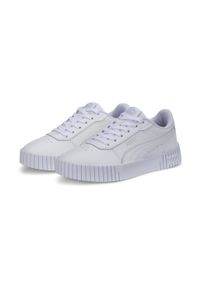 Puma - Młodzieżowe sneakersy Carina 2.0 PUMA White Silver Gray. Kolor: biały, wielokolorowy, szary. Materiał: materiał, syntetyk. Sezon: lato