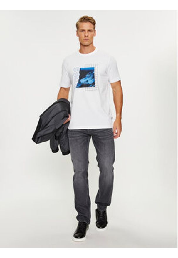 BOSS - Boss T-Shirt Tiburt 412 50495689 Biały Regular Fit. Kolor: biały. Materiał: bawełna