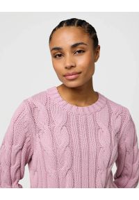 Wrangler - DAMSKI SWETER WRANGLER CABLE KNIT CREW KEEPSAKE LILAC 112370799 #4